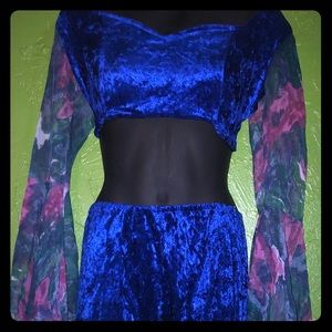 Crushed velvet festival outfit/ Halloween costume